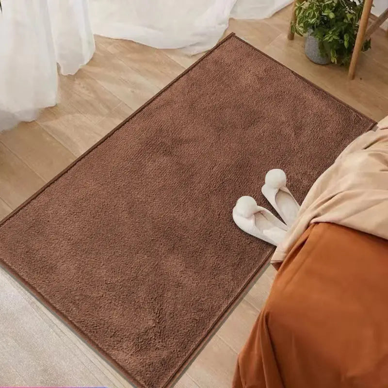 Brown Minimalist Rug for Living Room and Bedroom