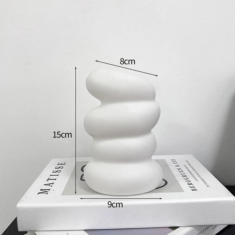 Decorative Plastic Flower Vase – Modern Style Black