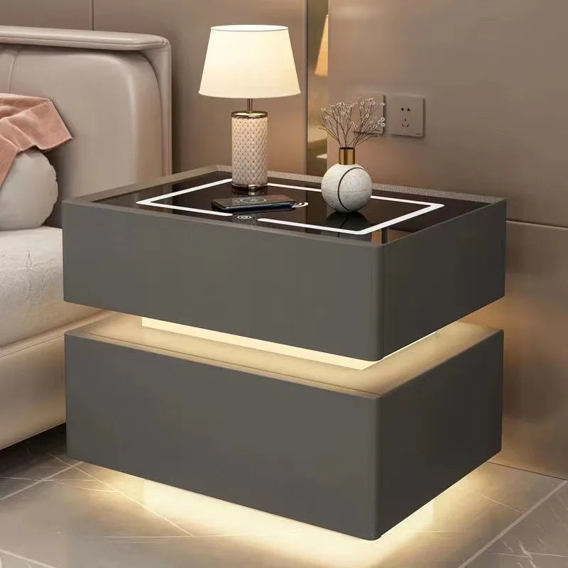 Smart Nightstand in Solid Wood