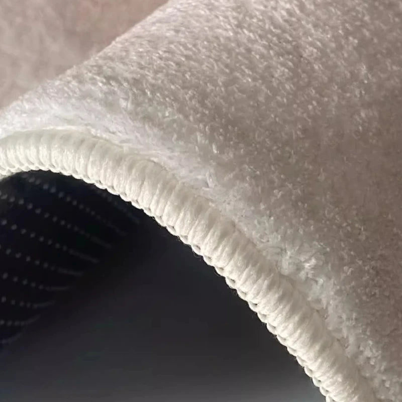 Irregular Plush Rug for Living Room