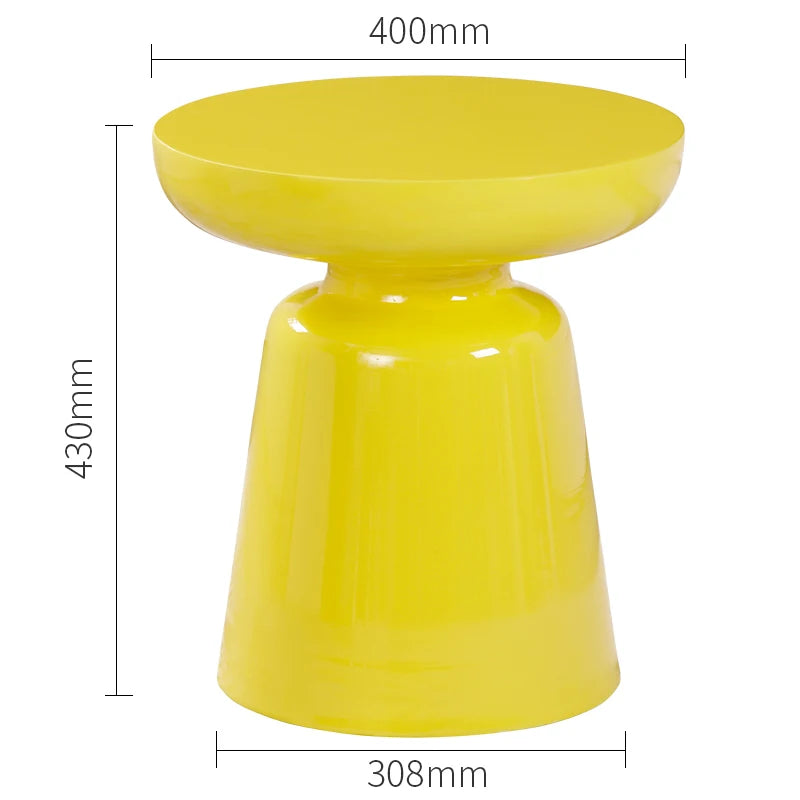 Nordic Round Side Table in Bronze Metal