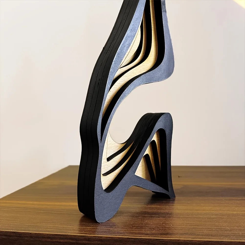 Minimalist Abstract Wooden Sculpture