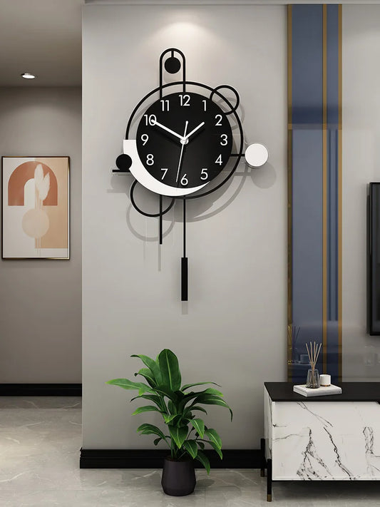Large Nordic Wall Clock – Modern Art in Iron