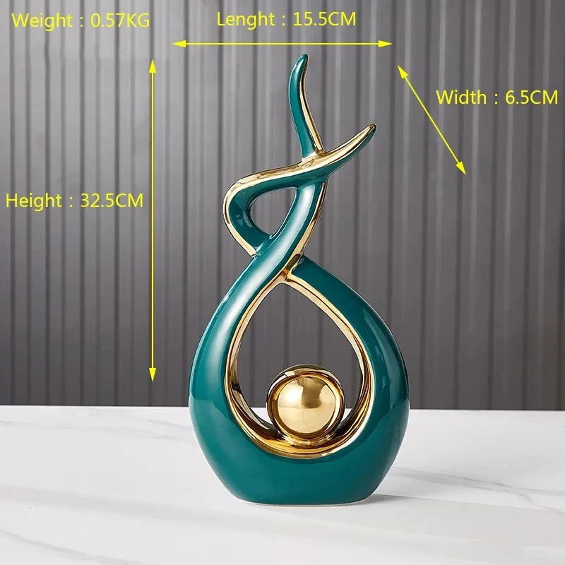 Decorative Ceramic Sculpture in Nordic Style