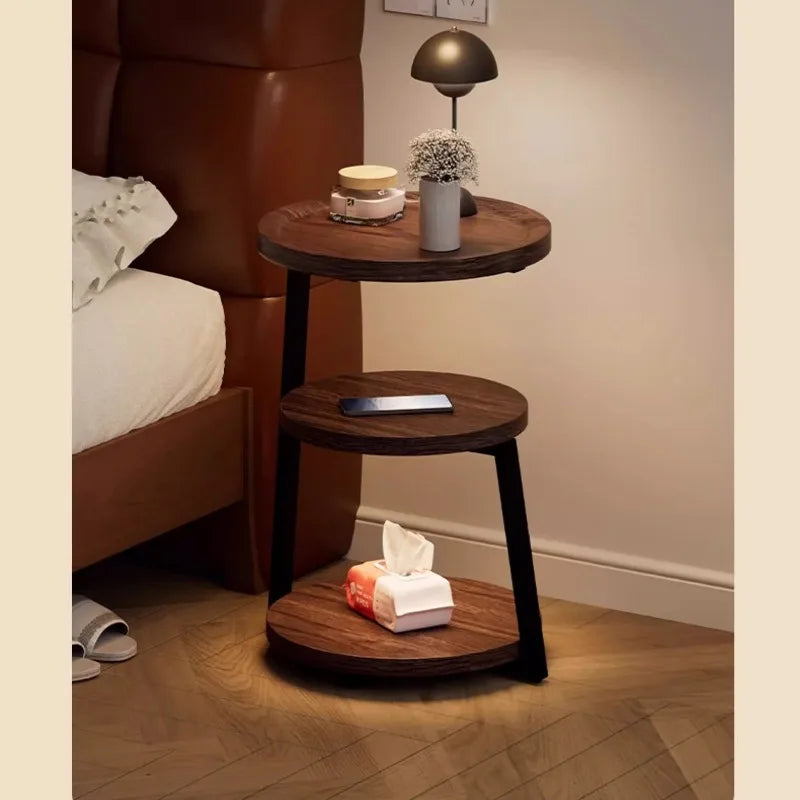 Modern Wooden Nightstand with 2 Drawers