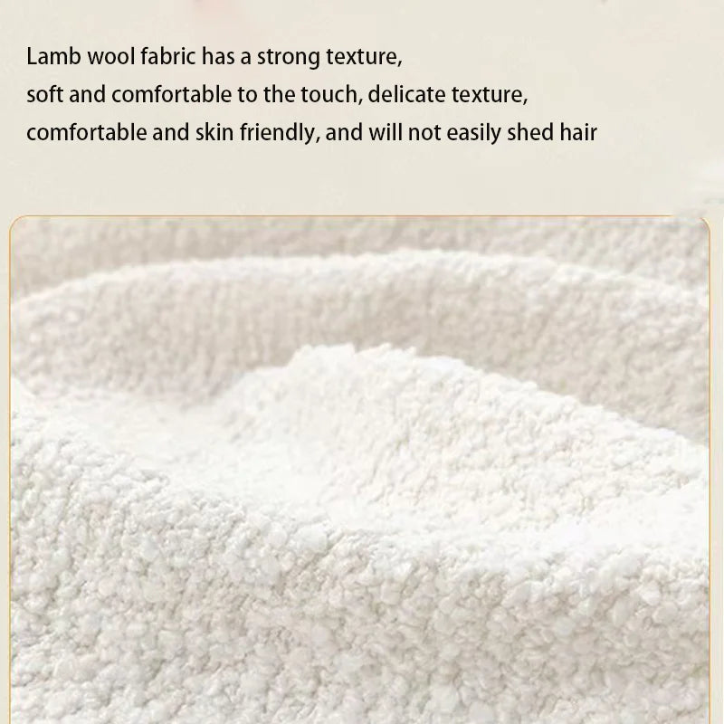 Luxury Nordic Lazy Sofa Chair – White Lambskin Fleece Fabric