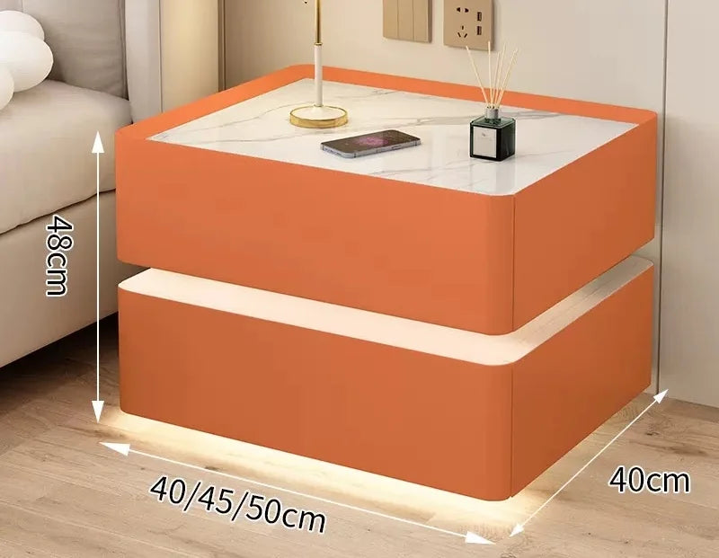 Smart Nightstand in Solid Wood