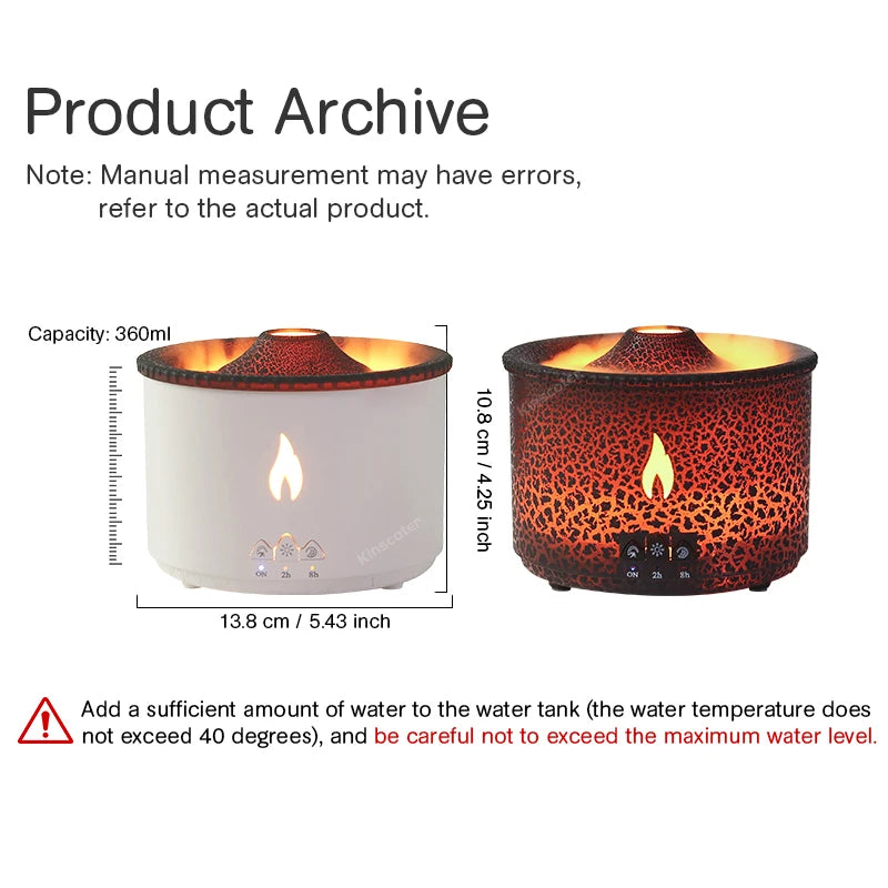 Volcanic Aromatherapy Humidifier Diffuser