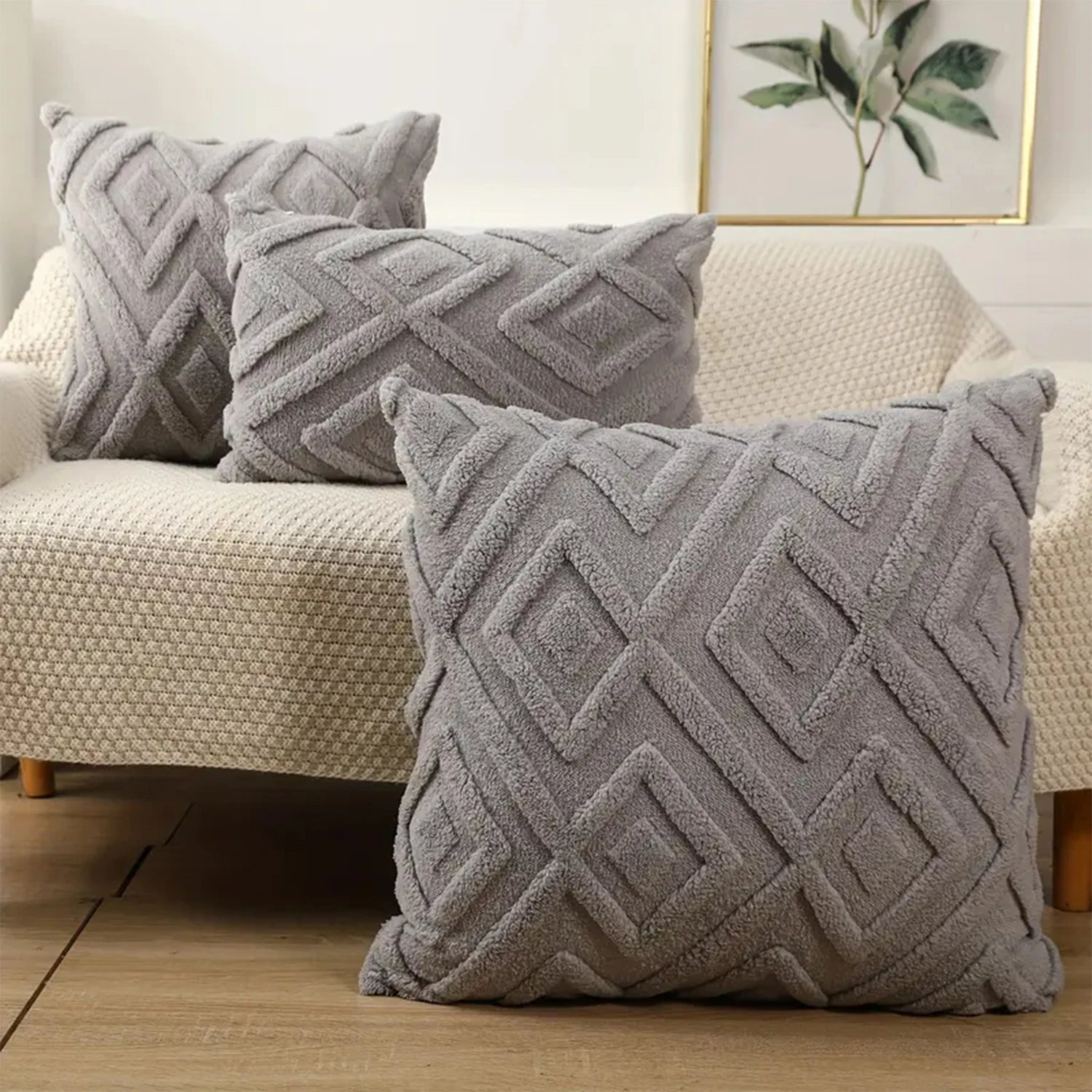 Decorative Plush Fleece Pillow Cover