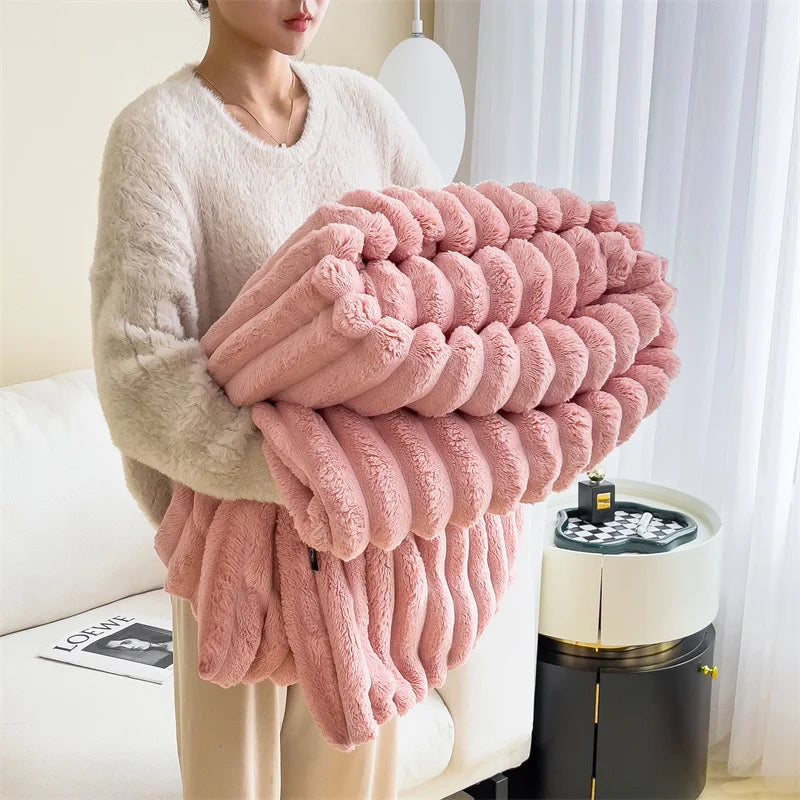 luxury rabbit blanket