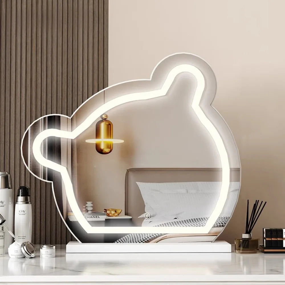 Irregular Decorative Mirror with LED Lighting – Asymmetrical Design