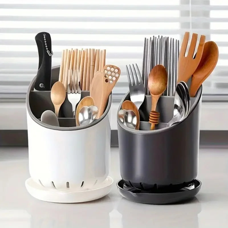 Storage Rack for Chopsticks and Utensils with Drainage