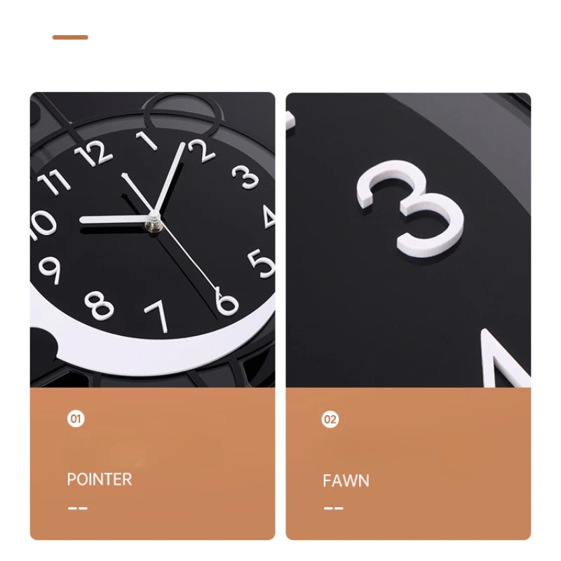 Large Nordic Wall Clock – Modern Art in Iron