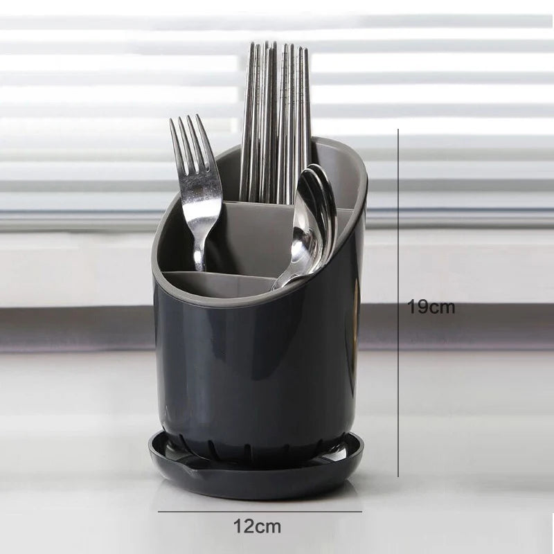 Storage Rack for Chopsticks and Utensils with Drainage
