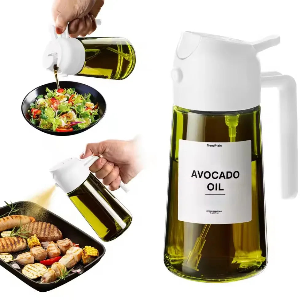 2-in-1 Oil Sprayer with Light Blocking – 470ml (16oz) 