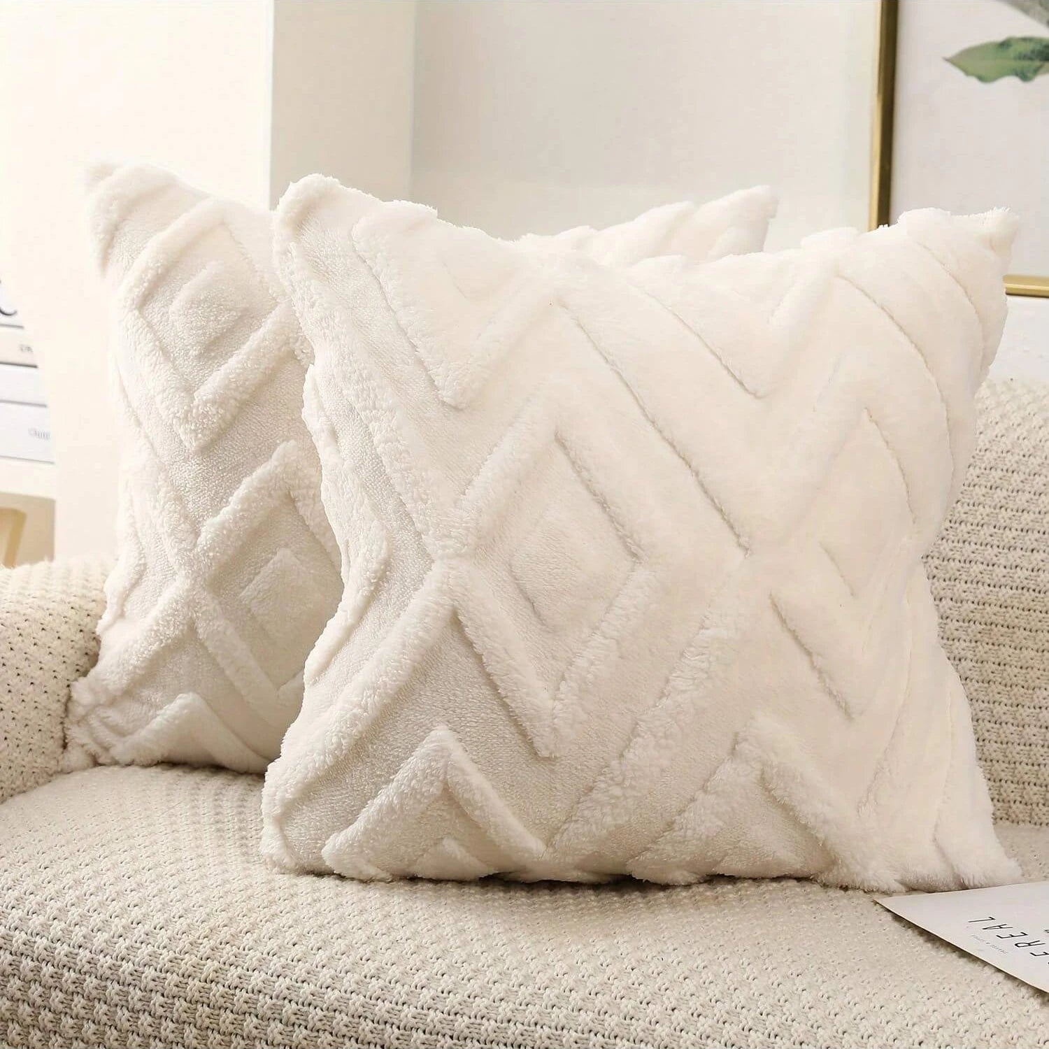 Decorative Plush Fleece Pillow Cover