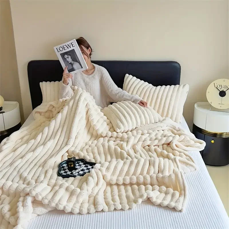 luxury rabbit blanket