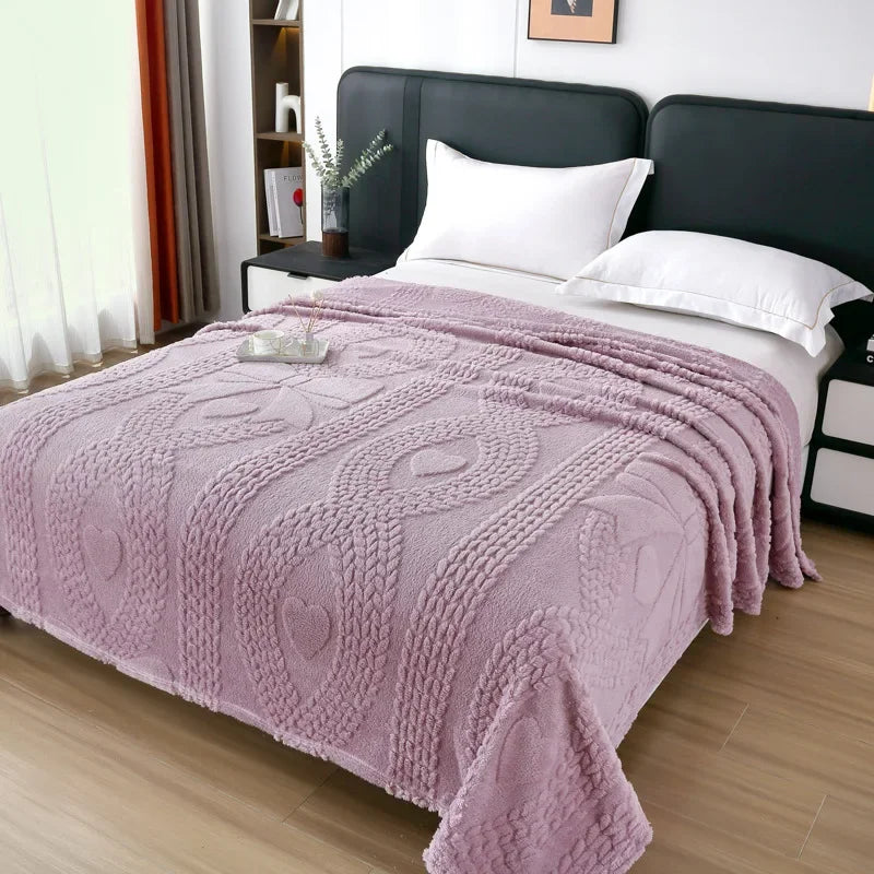 Luxury Double-Sided Jacquard Wool Blanket