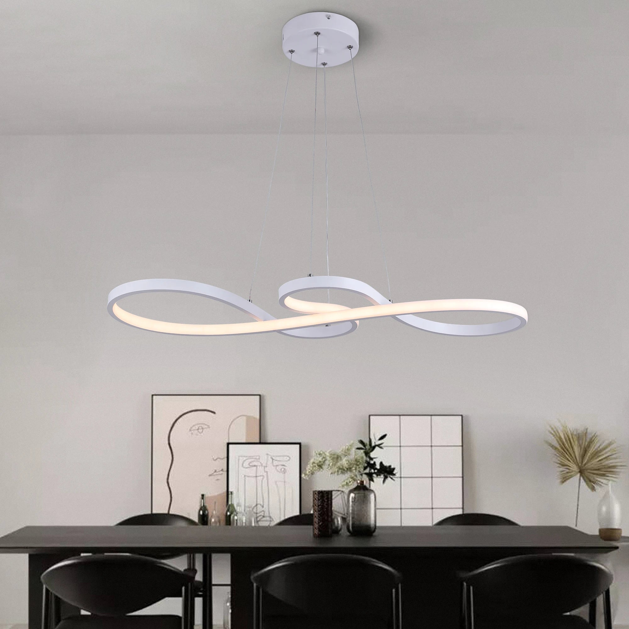 Nordic Minimalist Pendant Light – LED Acrylic, Modern Chandelier for Dining Room