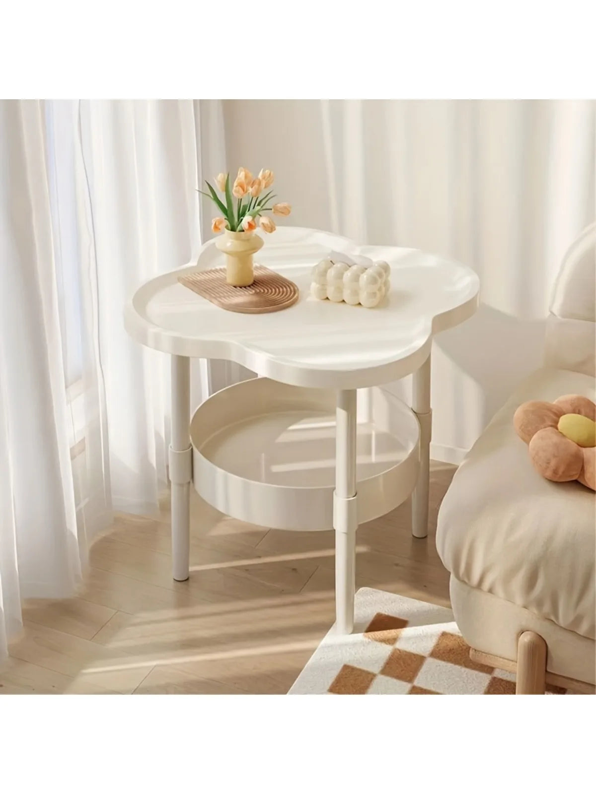 Modern Checkered Bedside Table