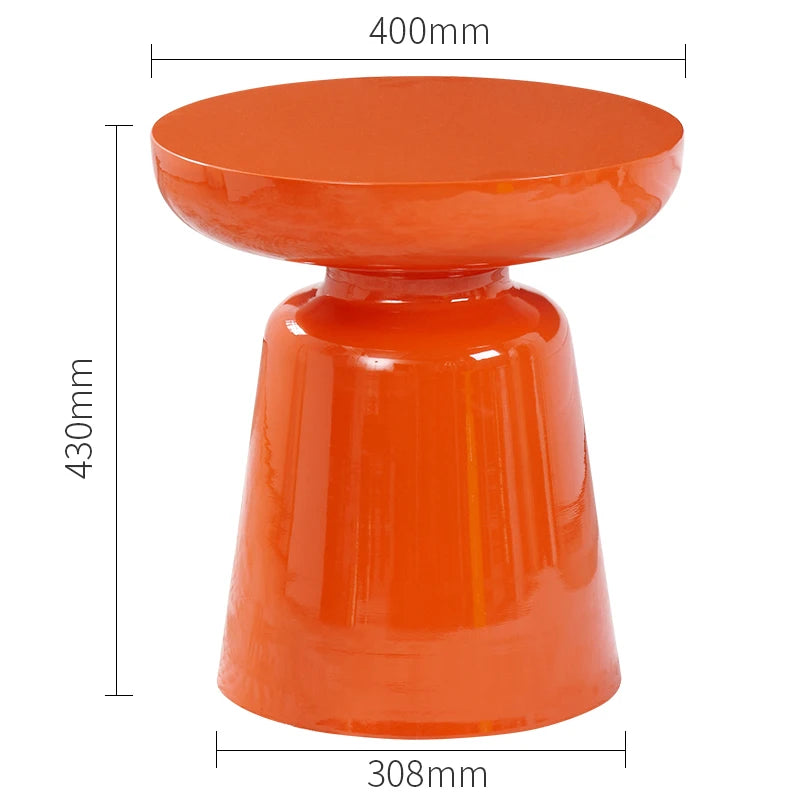 Nordic Round Side Table in Bronze Metal