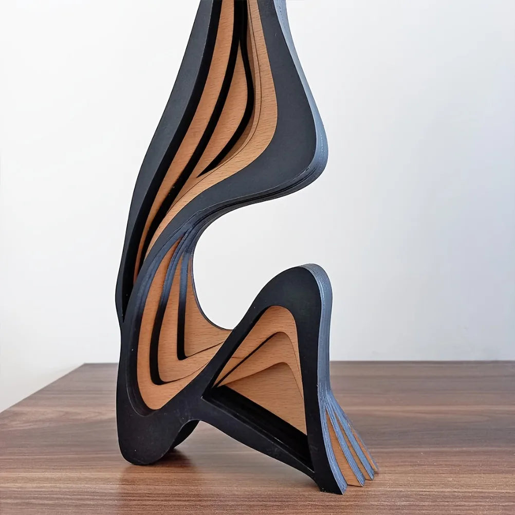 Minimalist Abstract Wooden Sculpture