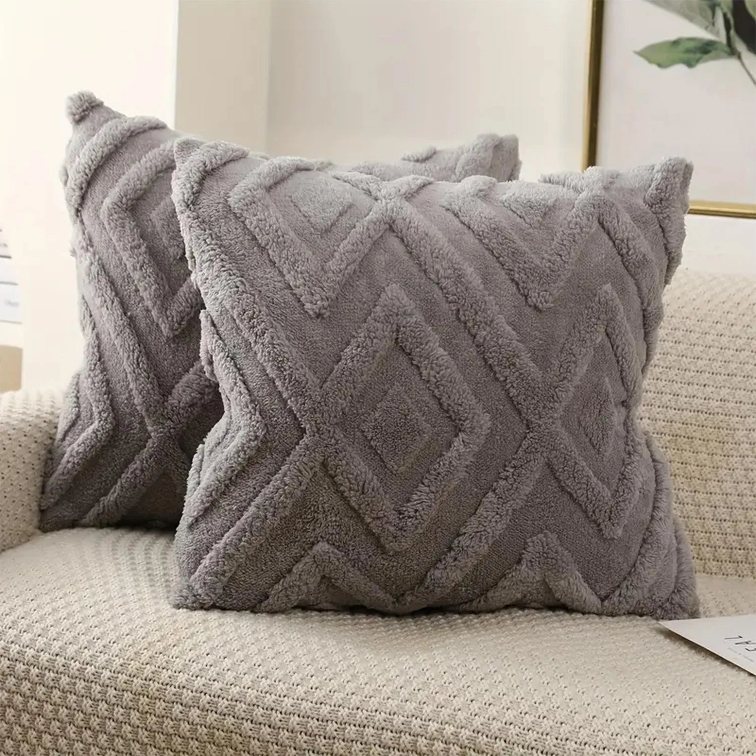 Decorative Plush Fleece Pillow Cover
