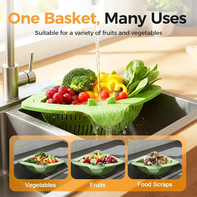 Magnetic Sink Basket with Triangular Drain