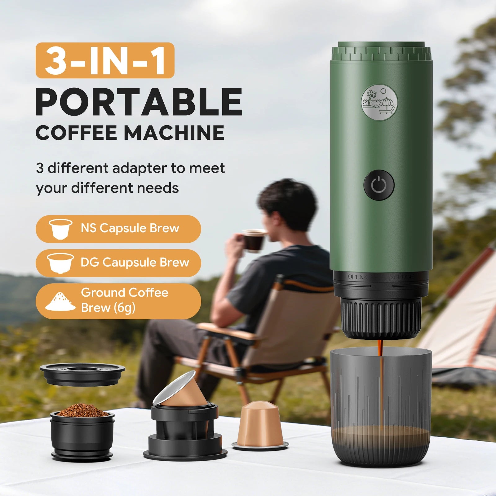 3-in-1 portable espresso machine
