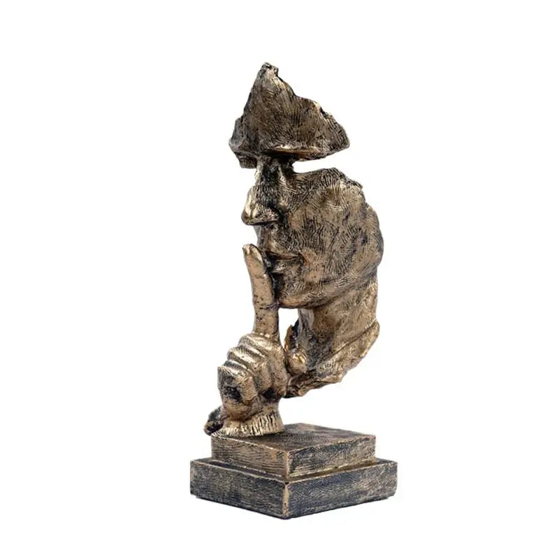 Abstract Sculpture Golden Mask