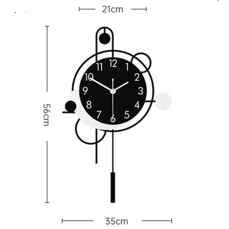 Large Nordic Wall Clock – Modern Art in Iron