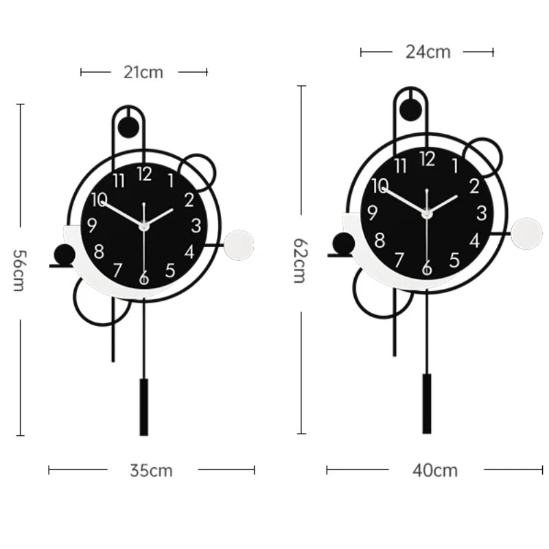 Large Nordic Wall Clock – Modern Art in Iron