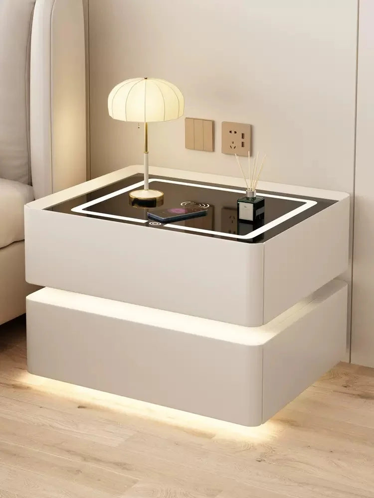 Smart Nightstand in Solid Wood