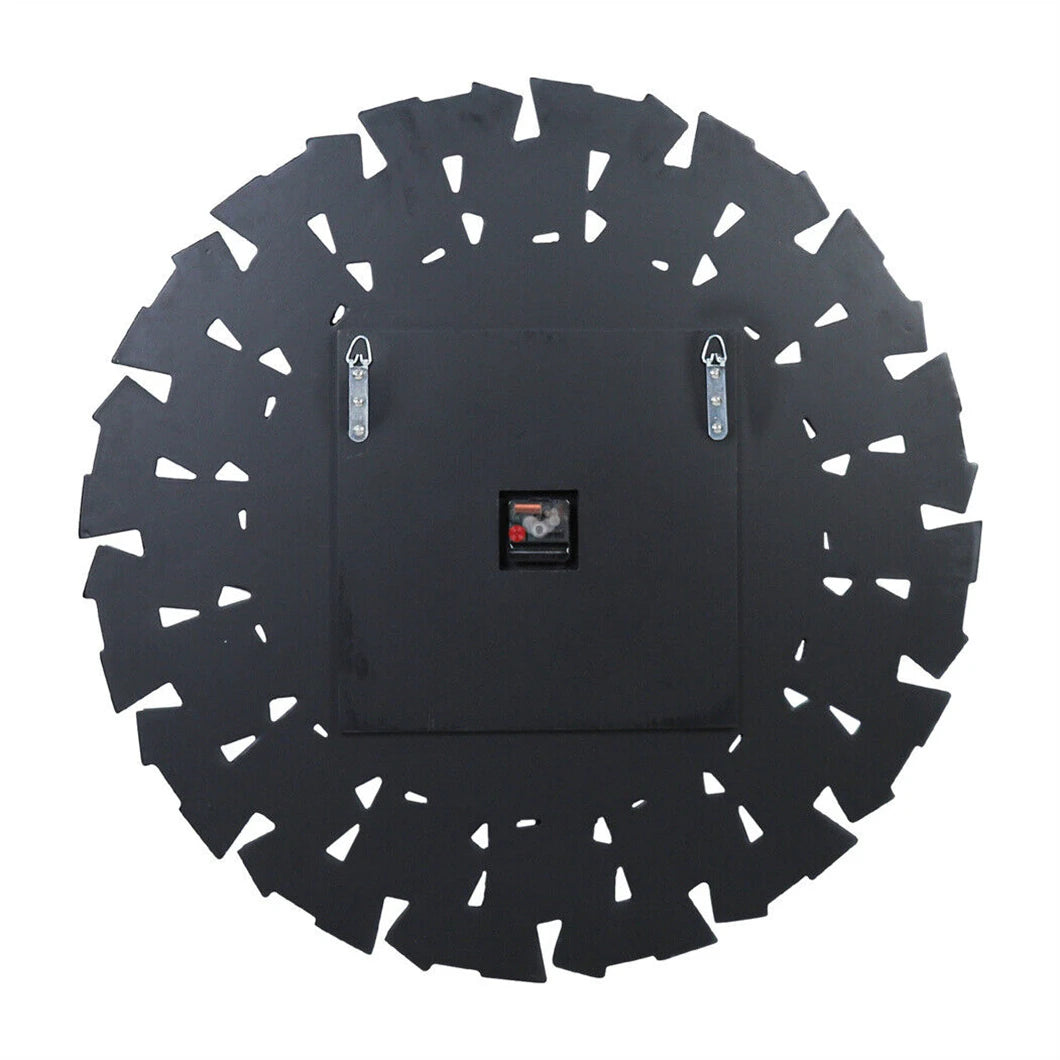 3D Mirrored Sunburst Wall Clock