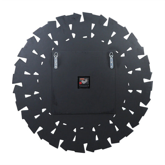 3D Mirrored Sunburst Wall Clock