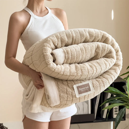 Luxury Double-Sided Wool Blanket – Thick and Warm