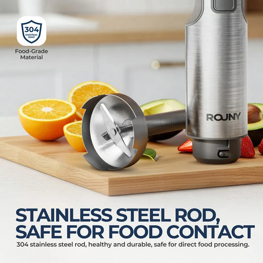 ROUNY 4-in-1 Immersion Blender – 1000W with Cup and Whisk