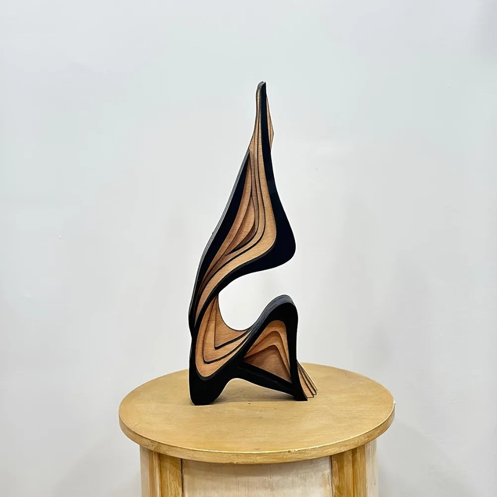 Minimalist Abstract Wooden Sculpture