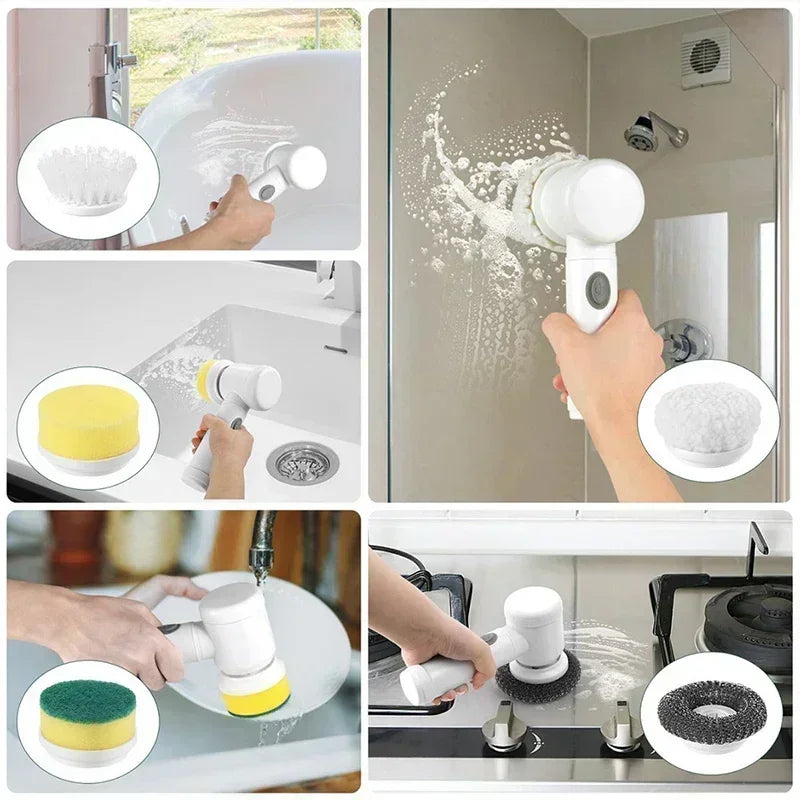 5-in-1 electric dishwashing brush