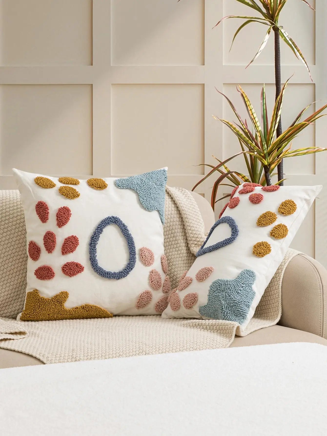 Colorful Floral Boho Cushion Cover