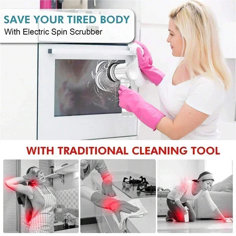 5-in-1 electric dishwashing brush