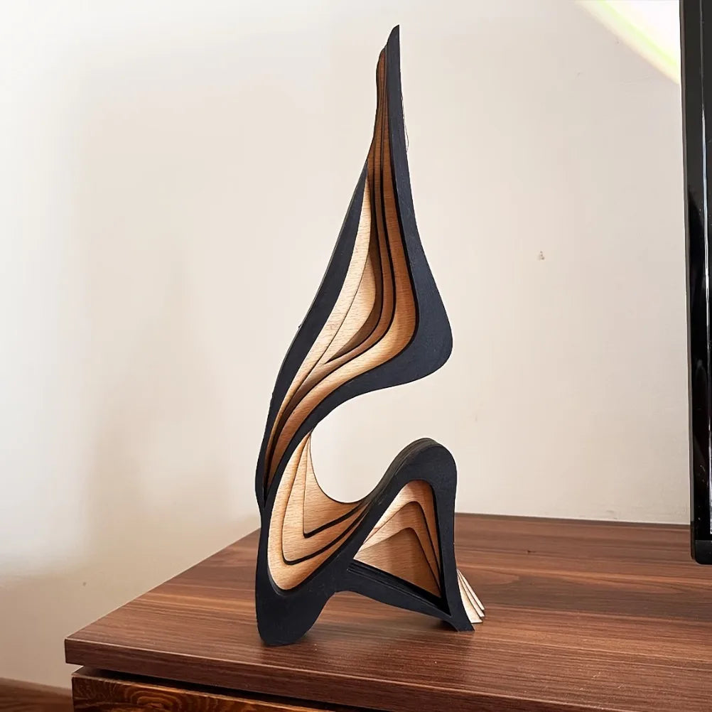 Minimalist Abstract Wooden Sculpture
