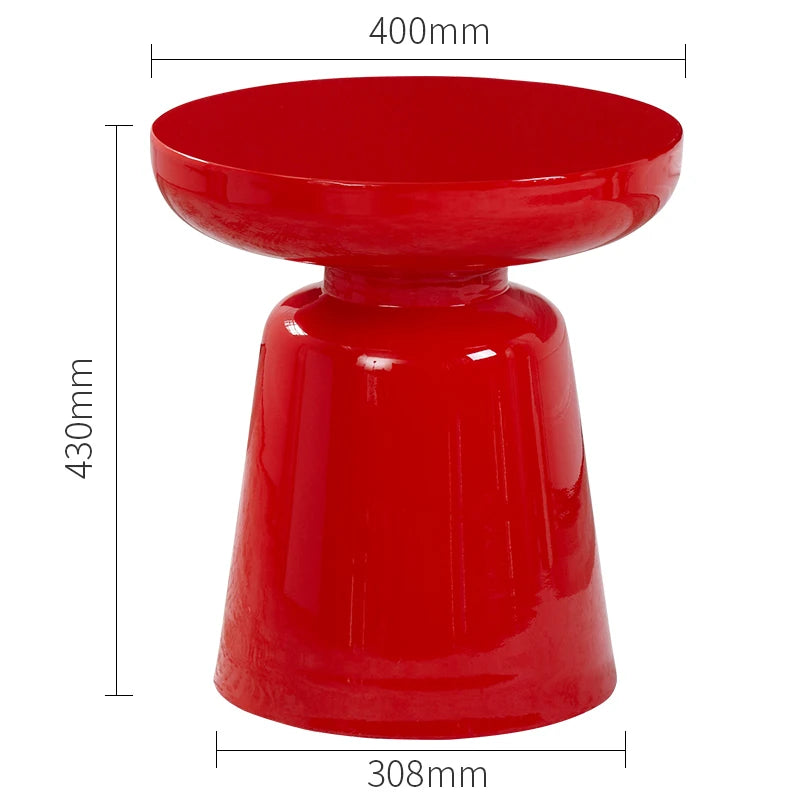 Nordic Round Side Table in Bronze Metal