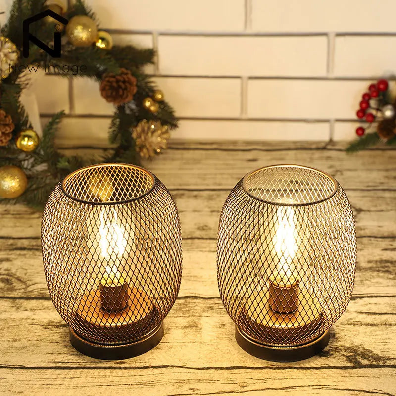 Decorative LED Metal Lantern (2 Units)