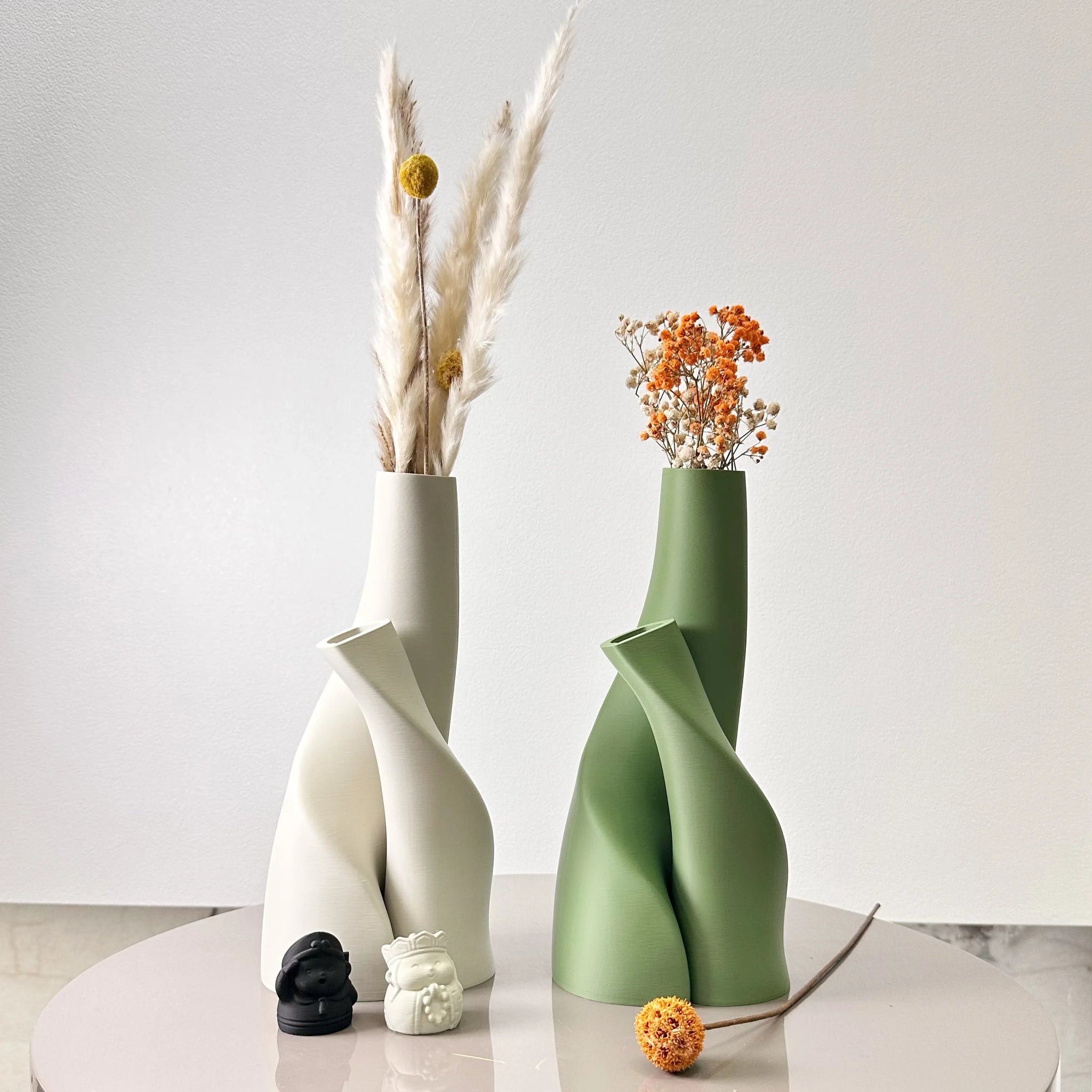 Set of 2 Double Vases with Special Shape