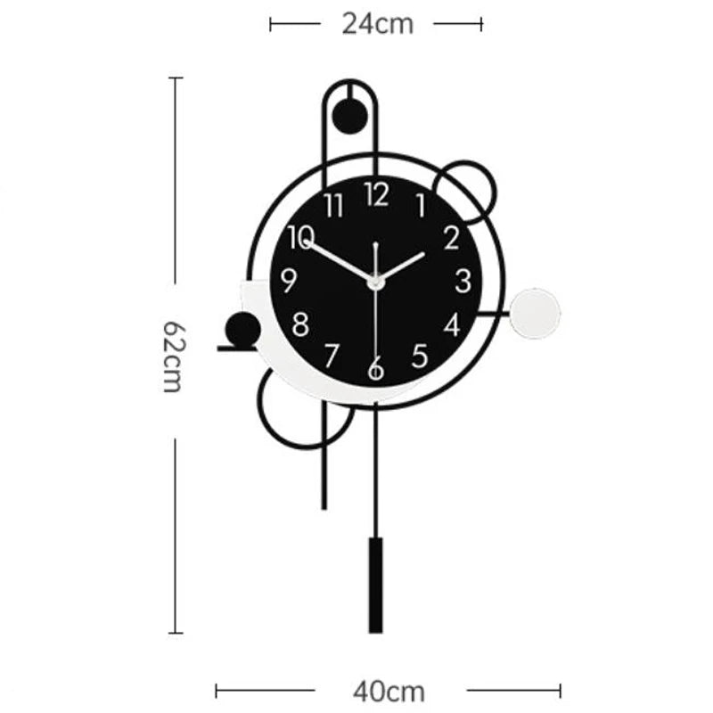 Large Nordic Wall Clock – Modern Art in Iron
