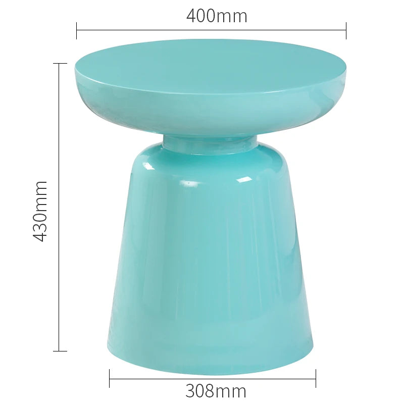 Nordic Round Side Table in Bronze Metal