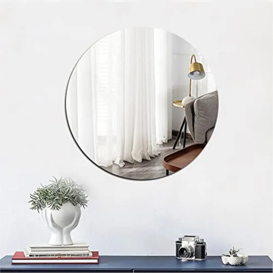 Round/Oval 3D Acrylic Adhesive Mirror – Bathroom and Wall
