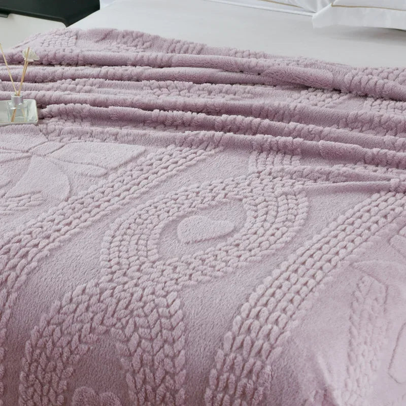 Luxury Double-Sided Jacquard Wool Blanket