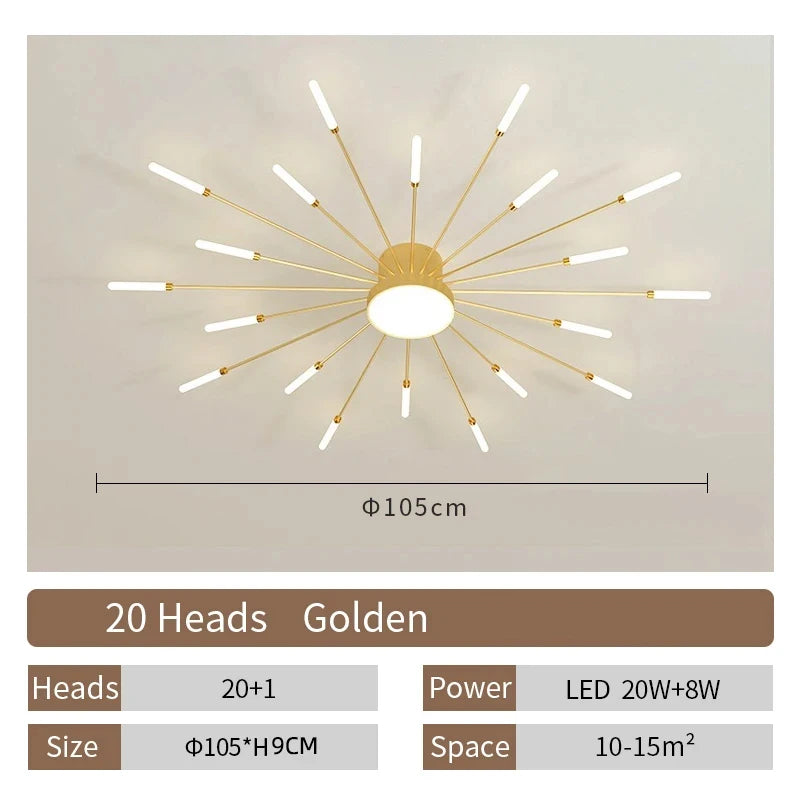 Creative LED Ceiling Lamp – Living Room, Bedroom and Dining Room